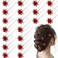 20 Pieces Red Crystal Hair Pins Rose Flower Hair Clips U Shaped for Bride Women Girls Wedding Dance Birthday Hair Accessories