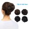 Clip in Hair Bun for Women Hair Updo Hairpiece with Rhinestone - Black