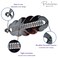 Parcelona French Scallop Fishtail Tortoise Shell Brown Large 6 1/2" Celluloid Acetate Ponytail Interlocking No Slip Grip Banana Hair Clip for Women and Girls, Made in France (Tortoise Shell Brown)