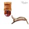 Parcelona French Simply Bear Paw Medium 3&rdquo; Celluloid Acetate Side Slide In Jaw Yoga Fine Hair Claw Clip for Women and Girls (Brown Streaks)
