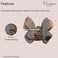 Parcelona French Butterfly Small 1 3/4" Celluloid No Slip Grip Covered Spring Jaw Hair Claw Durable Styling Hair Accessories Women Strong Hold Girls Hair Claw Clips, Made in France (Tortoise Shell)