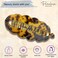 Parcelona French Scallop Fishtail Savana Light Shell Large 6 1/2" Celluloid Acetate Ponytail Interlocking No Slip Grip Banana Hair Clip for Women and Girls, Made in France (Savana Light Shell Brown)