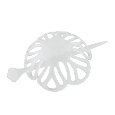 Parcelona French Radial Celluloid Chignon Hair Slide Pin Thru 3.5" Bun Cover Ponytail Holder Hair Updo Dome Round Hair Clips for Women, Made in France (Clear)