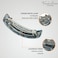 French Amie Curved Large 3 &frac34;&rdquo; Handmade Celluloid Automatic Volume Hair Clip Barrette (Gray Magma)