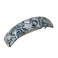 French Amie Curved Large 3 &frac34;&rdquo; Handmade Celluloid Automatic Volume Hair Clip Barrette (Gray Magma)