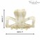 French Amie Classic Butterfly Cream Ivory 3" Handmade Cellulose Acetate Flexible Jaw No Slip Grip Covered Spring Hair Claw Clip Clamp Clutcher for Women and Girls, Made in France (Cream Ivory)