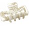 French Amie Classic Butterfly Cream Ivory 3" Handmade Cellulose Acetate Flexible Jaw No Slip Grip Covered Spring Hair Claw Clip Clamp Clutcher for Women and Girls, Made in France (Cream Ivory)