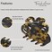 French Amie Flower Bloom Yellow Tokyo 3" Handmade Cellulose Acetate Covered Spring Claw Clips No Slip Grip Hair Clips Claw Clamps for Women and Girls, Made in France (Tokyo)
