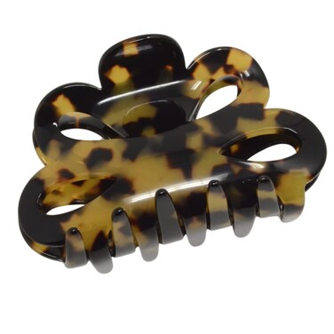 French Amie Flower Bloom Yellow Tokyo 3" Handmade Cellulose Acetate Covered Spring Claw Clips No Slip Grip Hair Clips Claw Clamps for Women and Girls, Made in France (Tokyo)