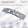 French Amie Oblong Handmade 3.5" Celluloid Automatic Hair Clip Barrette French Hair Clip for Girls Strong Hold Hair Clips for Women No Slip Durable Paris Hair Accessories, Made in France (Grey Magma)