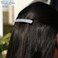 French Amie Small Silver Glitter 2 1/4 inch Celluloid Acetate Automatic Hair Clip Barrette for Women and Girls, Handmade in France