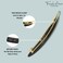 French Amie Narrow Oblong Small 2 1/4" Celluloid Acetate Set of 2 Side Slide In Hair Clip Barrettes with Tige Boule Clasp for Girls and Women, Made in France (Solid Black)
