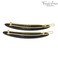 French Amie Narrow Oblong Small 2 1/4" Celluloid Acetate Set of 2 Side Slide In Hair Clip Barrettes with Tige Boule Clasp for Girls and Women, Made in France (Solid Black)