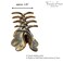 French Amie Crown Wave Small 2 1/2&rdquo; Celluloid Handmade Non Slip Hair Claw Clip for Women, Made in France (Silver Onyx Grey)