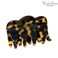 French Amie Crown Wave Small 2 1/2&rdquo; Celluloid Handmade Non Slip Hair Claw Clip for Women, Made in France (Yellow Tokyo)