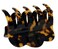 French Amie Crown Wave Small 2 1/2&rdquo; Celluloid Handmade Non Slip Hair Claw Clip for Women, Made in France (Yellow Tokyo)