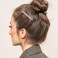2 Pairs Clear Crystal Hair Barrette Pins Beautiful Hair Jewelry Accessories for Women - Silver Bobby Pins with Decorative Rhinestones
