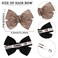 AHONEY Gold Hair Clip, 1Pack Rhinestone Hair Bow for Women, Sparkly Barrettes Hair Accessories, Glitter Hair Clips, Christmas Gift