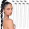 8 Pieces Long Rhinestone Hair Chains,Punk Tassel Hair Clips Bling Crystal Hair Extension 20 Inch Head Chain Silver Decorative Hair Clip Hairpin for Women and Girls Nightclub Party Daily Headwear