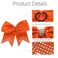 Hipcheer 12PCS 8" Rhinestones Large Cheer Hair Bows for Girls, Hand-made Grosgrain Ribbon Hair Accessories for Teen Girls Softball Cheerleader Sport (Orange)