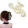Music Note Rhinestone Hair Claw for Women Girls Pearl Butterfly Jaw Clamps for Hair Non Slip Large Hair Claw Clips for Thick Long Hair Gold Hair Accessories for Prom Party