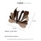 Ribbon Bow Banana Hair Clips for Women Girl，2PCS Vertical Ponytail Claw Clip Korean Style Bowknot Ponytail Claw Large Banana Clip for Thick Hair Accessories (Khaki)