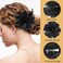 Rose Flower Hair Clip Artificial Flower Brooch Hairpin Feather Hairband Floral Hats Barrette Black Headpiece Accessory for Women Headwear Dress Halloween Christmas Valentines Easter Wedding Prom Party
