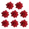 8 Pcs Rose Hair Clip Flower Hairpin Rose Brooch Floral Clips, 2.75" Rose Flowers Mexican Hair Flowers Pin up Headpieces for Woman Girl Halloween Wedding Party Valentine Mother's Day Gift (Red)