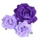 Rose Hair Clip Flower Hairpin Rose Brooch Floral Clips, 4 Pcs Fabric Rose Flowers Hair Clips Mexican Hair Flowers Pin up Headpieces for Woman Girl Wedding Party Mother's Day (2 Sizes) (Purple)
