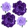 Rose Hair Clip Flower Hairpin Rose Brooch Floral Clips, 4 Pcs Fabric Rose Flowers Hair Clips Mexican Hair Flowers Pin up Headpieces for Woman Girl Wedding Party Mother's Day (2 Sizes) (Purple)