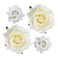 Rose Hair Clip Flower Hairpin Rose Brooch Floral Clips, 4 Pcs Fabric Rose Flowers Hair Clips Mexican Hair Flowers Pin up Headpieces for Woman Girl Wedding Party Mother's Day (2 Sizes) (White)