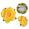 Rose Hair Clip Flower Hairpin Rose Brooch Floral Clips, 4 Pcs Fabric Rose Flowers Hair Clips Mexican Hair Flowers Pin up Headpieces for Woman Girl Wedding Party Mother's Day (2 Sizes) (Yellow)