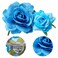 Rose Hair Clip Flower Hairpin Rose Brooch Floral Clips, 4 Pcs Fabric Rose Flowers Hair Clips Mexican Hair Flowers Pin up Headpieces for Woman Girl Wedding Party Mother's Day (Light Blue)