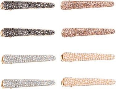 Ruihfas 8 Pcs Pearls Rhinestone Alligator Hair Clips Duckbill Hairpins for Women Girl Hair Styling Tools Accessories