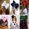 2 PCS 8 Inch Boutique Hair Bows Clips for Girls Toddler, Grosgrain Ribbon Big Large Bows Alligator Clips Kids Hair Accessories (White, Set-1)