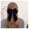 Long Velvet Hair Bow Black Bow Hair Clips Ribbon Velvet Hair Barrettes Clip Large Bowknot Hairpin Headwear Velvet Bow Hair Barrette Headpieces Lady Hair Styling Accessories Jewelry for Girls (Black)