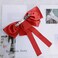 W WEILIRIAN Silky Satin Hair Bows Long Bow Hair Clips Satin Hair Barrettes Clip Large Solid Color Bowknot Hairpin French Hair Barrette Lady Barrettes Scrunchies Ponytail Accessories Jewelry (Red)