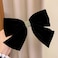 Velvet Hair Bow Black Bow Hair Clips Ribbon Velvet Hair Barrettes Clip Large Bowknot Hairpin Velvet Bow Headwear Barrette Scrunchies Ponytail Hair Styling Accessories Jewelry for Girls Gifts (Black)