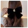 Velvet Hair Bow Black Bow Hair Clips Ribbon Velvet Hair Barrettes Clip Large Bowknot Hairpin Velvet Bow Headwear Barrette Scrunchies Ponytail Hair Styling Accessories Jewelry for Girls Gifts (Black)