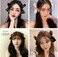 Side Hair Clips Bow Satin Ribbon Hair Clips for Women Girls Hair Accessories Red Black Bowknot Hairpin Hair Bow Side Clips 3 Pairs