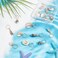 PLIGREAT 16 Pcs Seashell Conch Dreadlock Rings Charms Braids Hair Jewelry Set DIY Locs Hair Accessories Beach Shell Pendant Hair Charms for Women Men Hair Braids Ponytail Hair Decor, 8 Styles