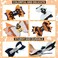 8 pcs Halloween Hair Clips Glitter Halloween Pumpkin Spider Ghost Hair Clips Halloween Sequin Bow Hair Clips Women Halloween Costumes