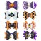 8 pcs Halloween Hair Clips Glitter Halloween Pumpkin Spider Ghost Hair Clips Halloween Sequin Bow Hair Clips Women Halloween Costumes