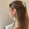White Pearl Claw Hair Clips - 5PCS Elegant Small Non-Slip Fashion Hair Accessories for Thin Hair for Women &amp; Girls