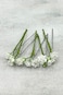 Set of 5 Baby breath bridal hair pins wedding piece tiny flower hairpiece
