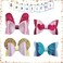 AOUXSEEM Faux Leather Hair Bows DIY Making Kit with Pre Cut Pieces and Hair Clips,Make Fashionable Shiny Hair Clips for Girls Lady Woman(Cute,20 Set)