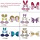 AOUXSEEM Faux Leather Hair Bows DIY Making Kit with Pre Cut Pieces and Hair Clips,Make Fashionable Shiny Hair Clips for Girls Lady Woman(Cute,20 Set)