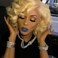 CLIONE Short Curly Wig with Bangs Blonde Curly Wigs for Women Afro Curly Synthetic Wig Short Fluffy Bouncy Curly Wigs Cosplay Party Costume Wigs