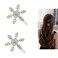 Silver Christmas Snowflake Hair Clips Rhinestone Hair Clip Pins for Women 2 Pcs Xmas Snowflakes Hairpin Barrette Christmas Snowflake Costume Hair Accessories for Women Girls
