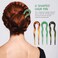 LALAFINA Hair Fork 3pcs French U Shaped Hairpin with Two Prongs Hair Clips Chignon Pin U Sticks for Women Girls Accessories Style 1 Hair Pin